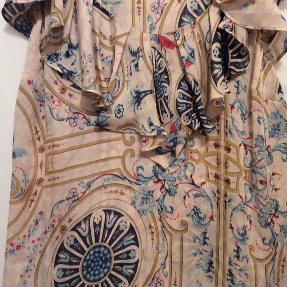 SALE! Leifsdottir Blouse 2 Light Tan Anthropologie - Picture 4 of 5